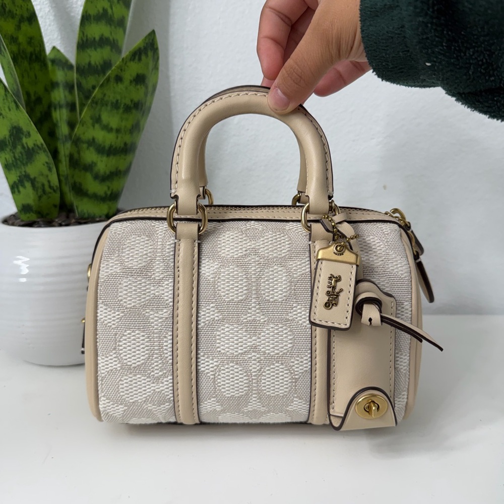 Coach Cream Signature Mini Bag